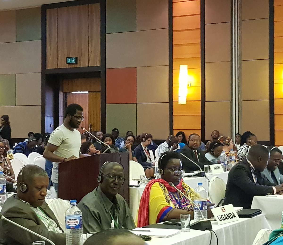 ACHPRreport's tweet photo. Ayo Sogunro delivering a statement on the situation of human rights violations in Nigeria based on perceived sexual orientation and gender identity. @ayosogunro @TIERsNigeria @ledapnigeria
#ACHPR63 #ACHPRupdates https://t.co/gGTCHiDn5l