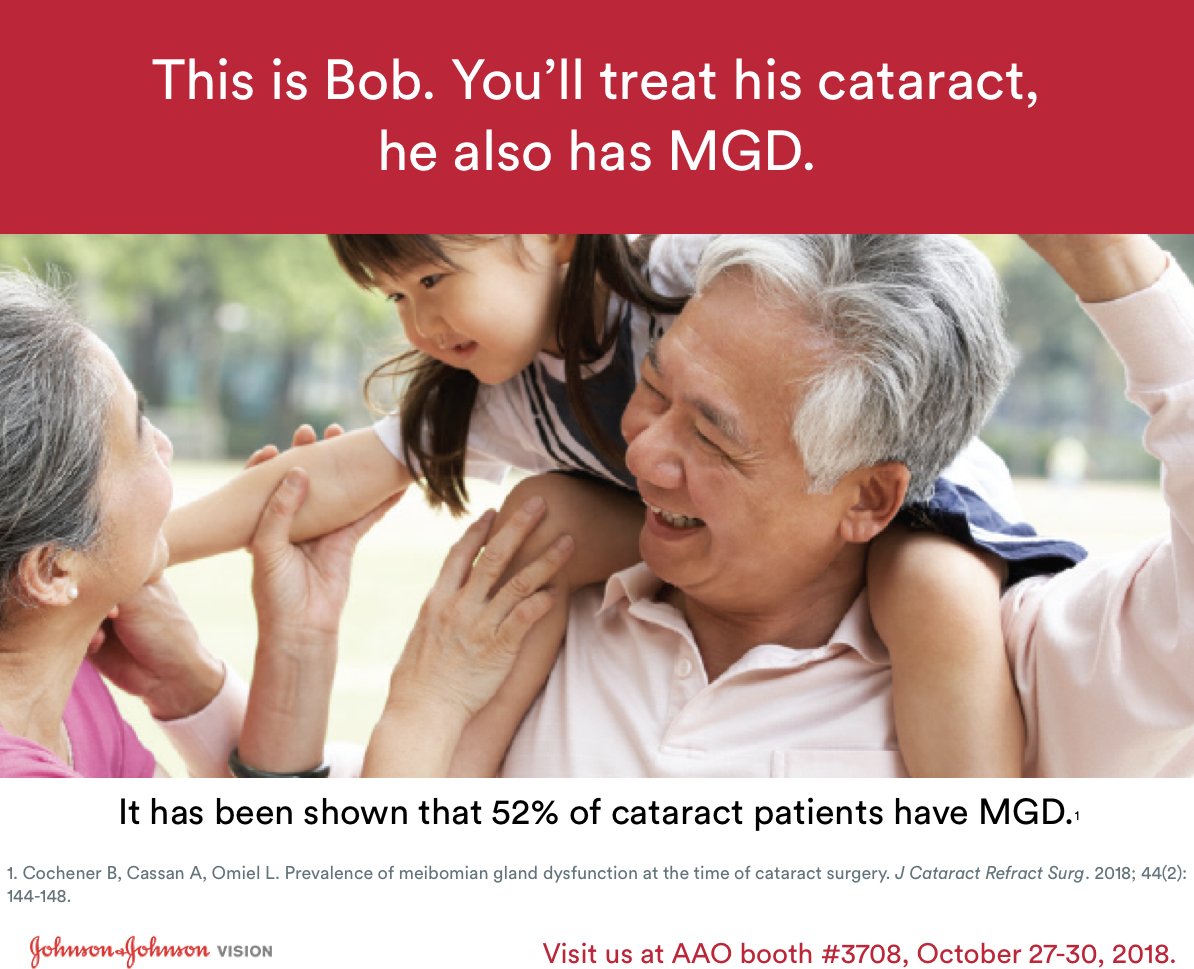 Is MGD affecting your cataract patients? Ocular health starts at the surface. Visit us at AAO October 27-30, booth #3708. bit.ly/2z6FkOo