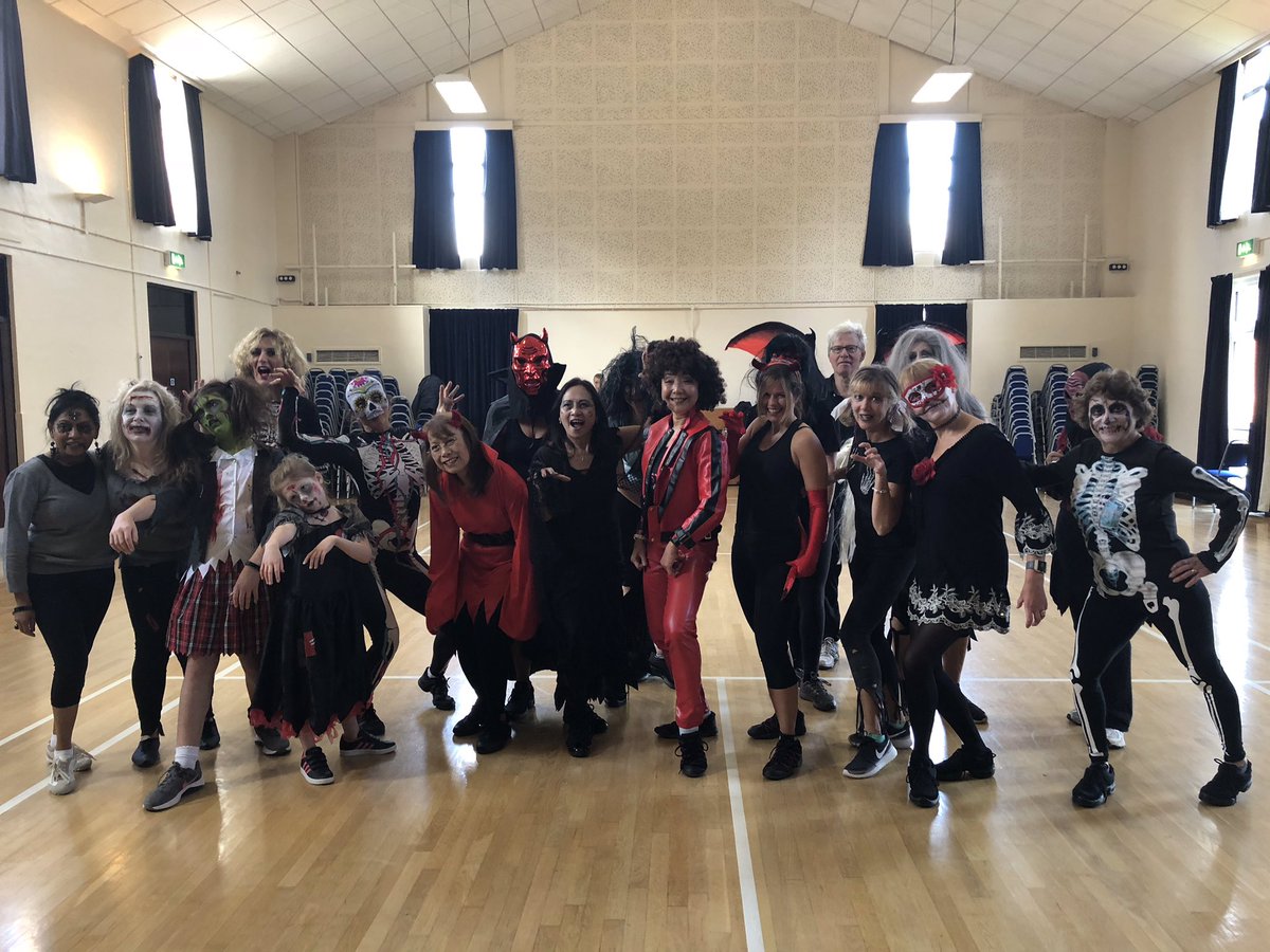 Seeko_FitSteps's tweet photo. This morning’s #Halloween themed @Fit_Steps class #Thriller Here We Did It! @ianwaite, @RealNatalieLowe hope you like it. We had soooo much fun. #Fitstepsfun  https://t.co/ybW0e6xEMS https://t.co/U9hRi0wu28