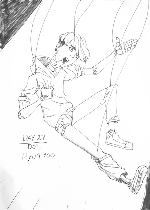 #inktober2018 Day 27. Doll. Hyun Yoo. 