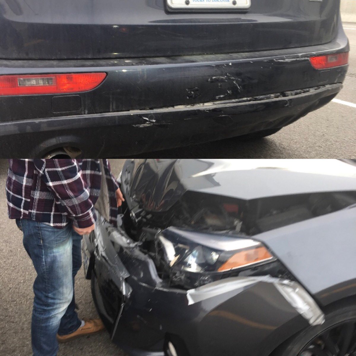 So thankful for my <a href="/Audi/">Audi USA</a> SUV right now after I was rear-ended on the highway yesterday! The Audi took the impact and reacted amazing! I Was able to drive away...but the other guy needed a tow truck 😟. I LOVE my Audi!! <a href="/AudiOfficial/">Audi</a> #audi #SafetyFirst