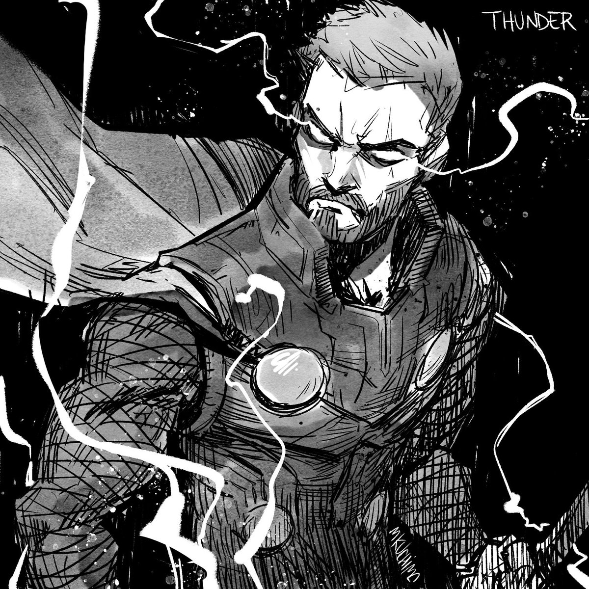 Hey! I made a fan art of the God of Hammer for todays #inktober! 
Hope you like it! ?
⛈️⛈️⛈️⛈️
#thor #marvel #mcu #fanart 