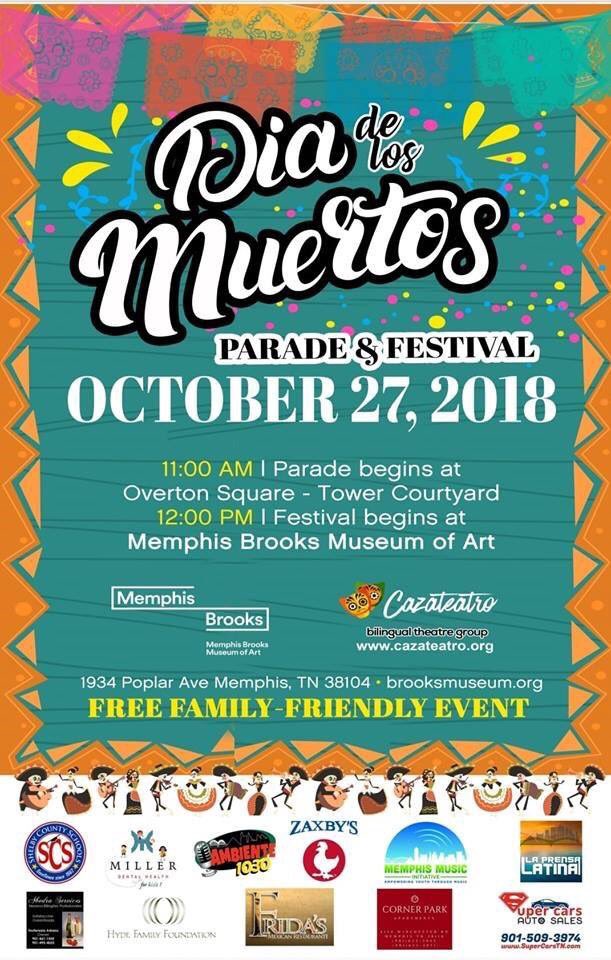 Today! <a href="/cazateatrogroup/">Cazateatro Bilingual Theatre Group</a> hosts the very sacred Celebration with the Dia de los Muertos Parade &amp; festival 💀🖤 #Memphismade @ROCK1027MEMPHIS