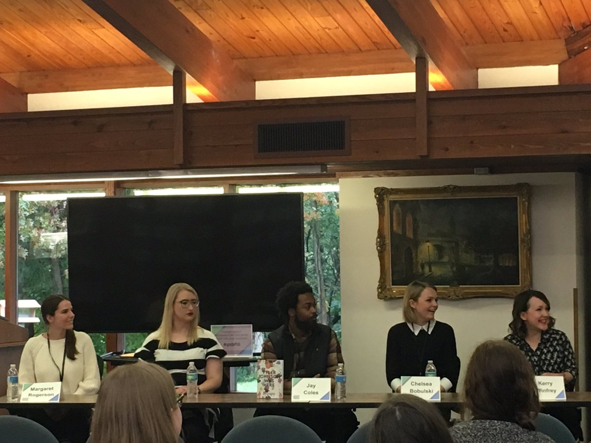 pickeringtonlib's tweet photo. First morning breakout sessions are starting, and we’re here with our Rookie Writers panel! #ptbf18 https://t.co/UBtrFnj5fG