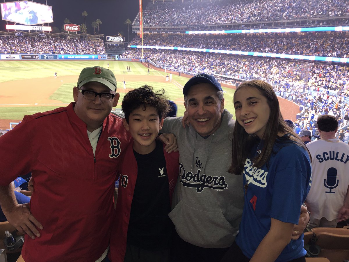 Got two games for the price of one and we stayed friends until the end. By the end we were all tired, hungry and cranky.  Thank you Max Muncy! #GoDodgers