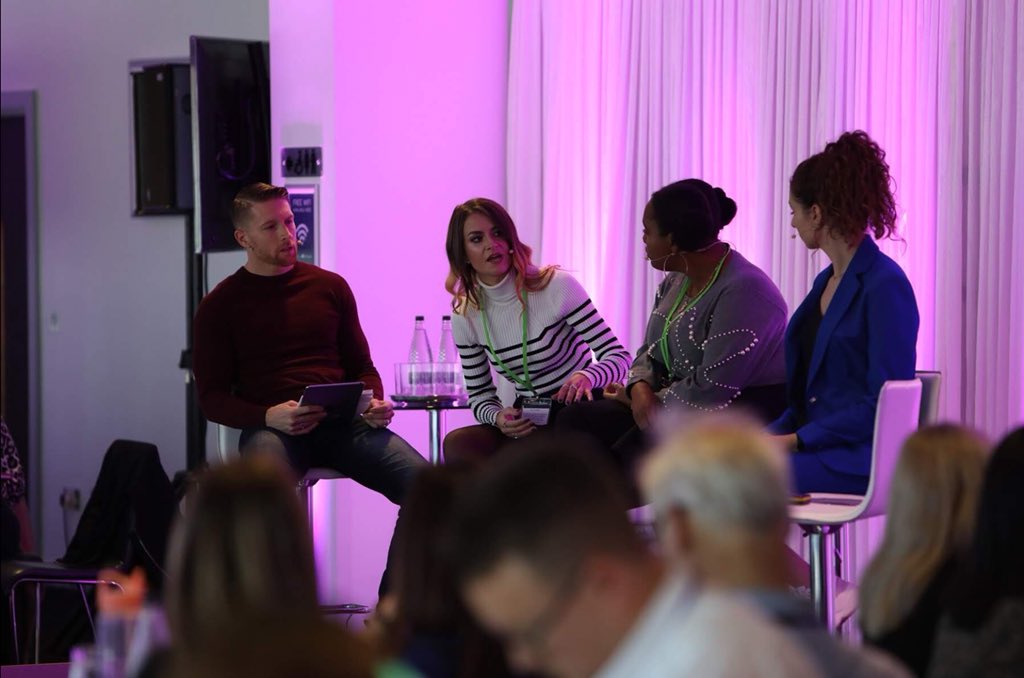 AmberMaher's tweet photo. Looking back to last Friday’s conversations at #LVPBeyond Sharing the stage with some pretty cool people to talk about ‘millennials’. @AHintOfLimeVP #Eventprofs https://t.co/w3faBqPjeC
