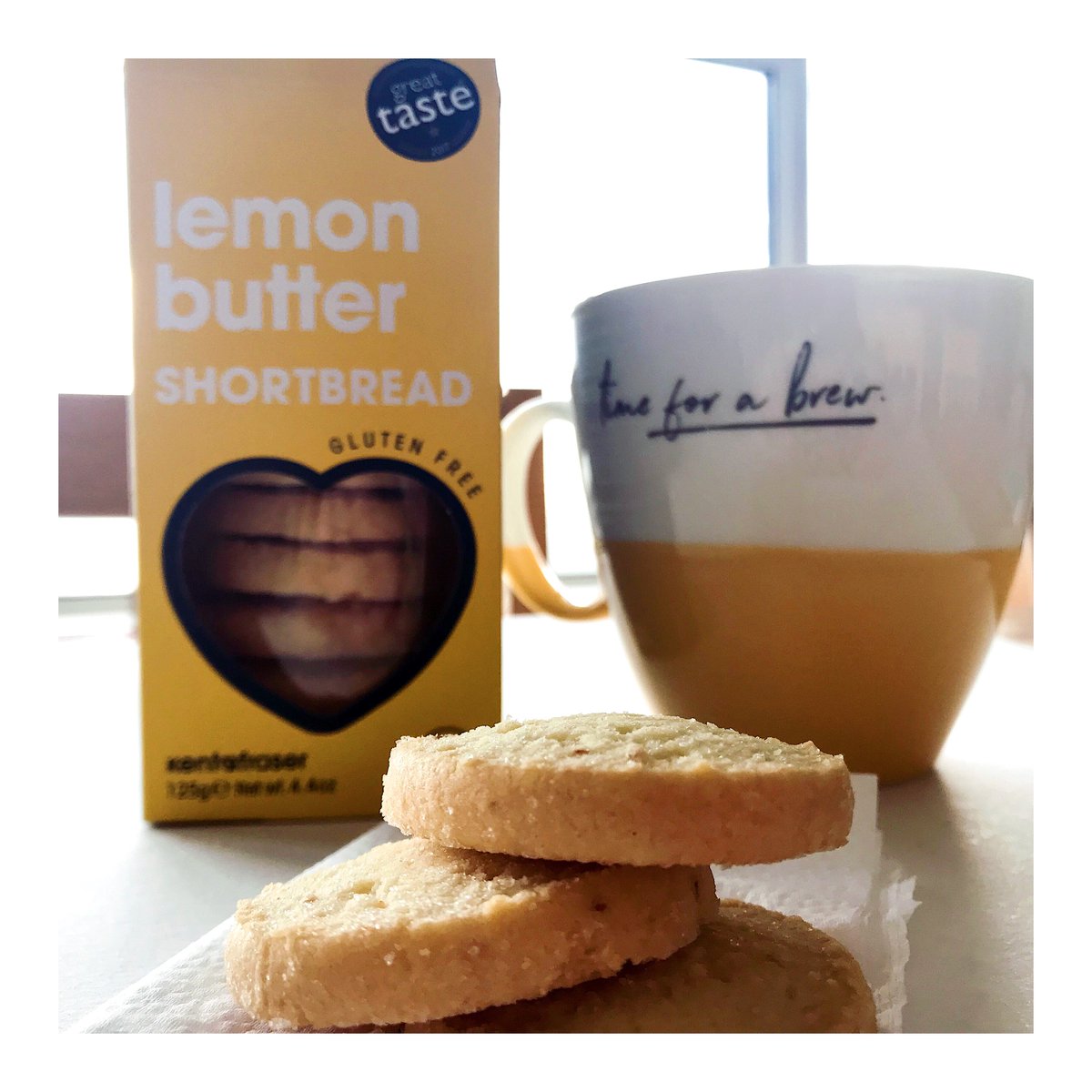 Alchemy_Foods's tweet photo. Trying to stay warm in this sudden Autumn chill? Try our delicious Kent&amp;Fraser shortbread with a cup of coffee or tea! Not only is it absolutely delicious, but it’s also gluten-free! 👌🏼 #alchemyfinefoods #kentandfrasershortbread #lemonshortbread #afternoontea #brighton https://t.co/BwNLta2LSw