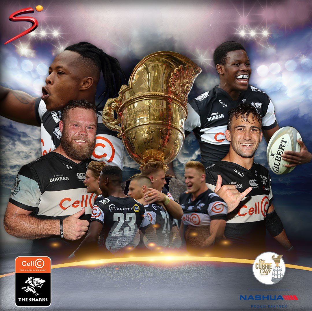 SuperSportTV's tweet photo. CHAMPIONS 🏉🦈

The Sharks have clinched the #CurrieCup 🏆 after their 17-12 victory over Western Province. https://t.co/TIty0vex5O