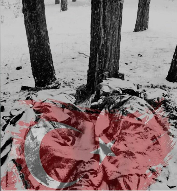 “Bir soğuk yel eser üşür ölüm, ölüm bile.”

#Donuyoruz 
#Tuncelisehitleri