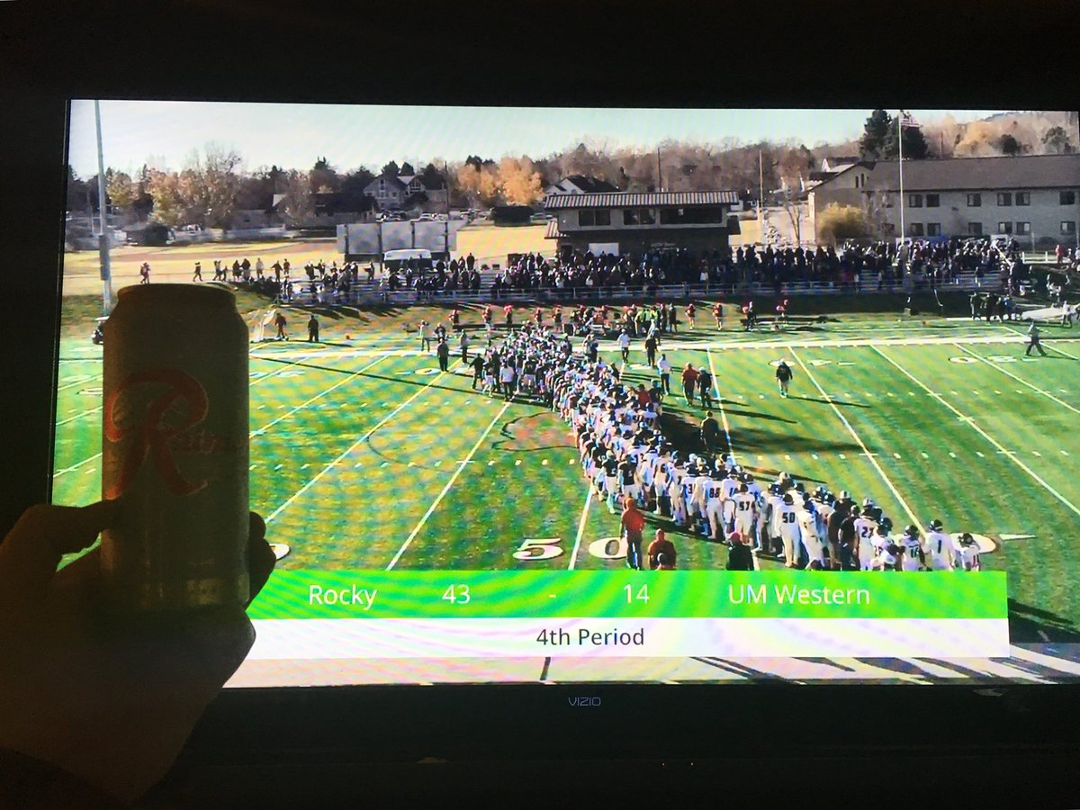 r_burns_140's tweet photo. 43-14 final over UM Western. The #rockytrain is still rolling Choo choo 🚂 🍻💪🏻. Coming for u Eastern 🎯. @Tucker140Tucker @dentonweth @dneail96 @Rocky_Football @JoeyRoberts72 @coachlassle @bones_jojo @ryderr25 @alldaymaxgray @t_bacon50 @drewkorf #theclimb #battlinbears https://t.co/TTnrn2O9DL