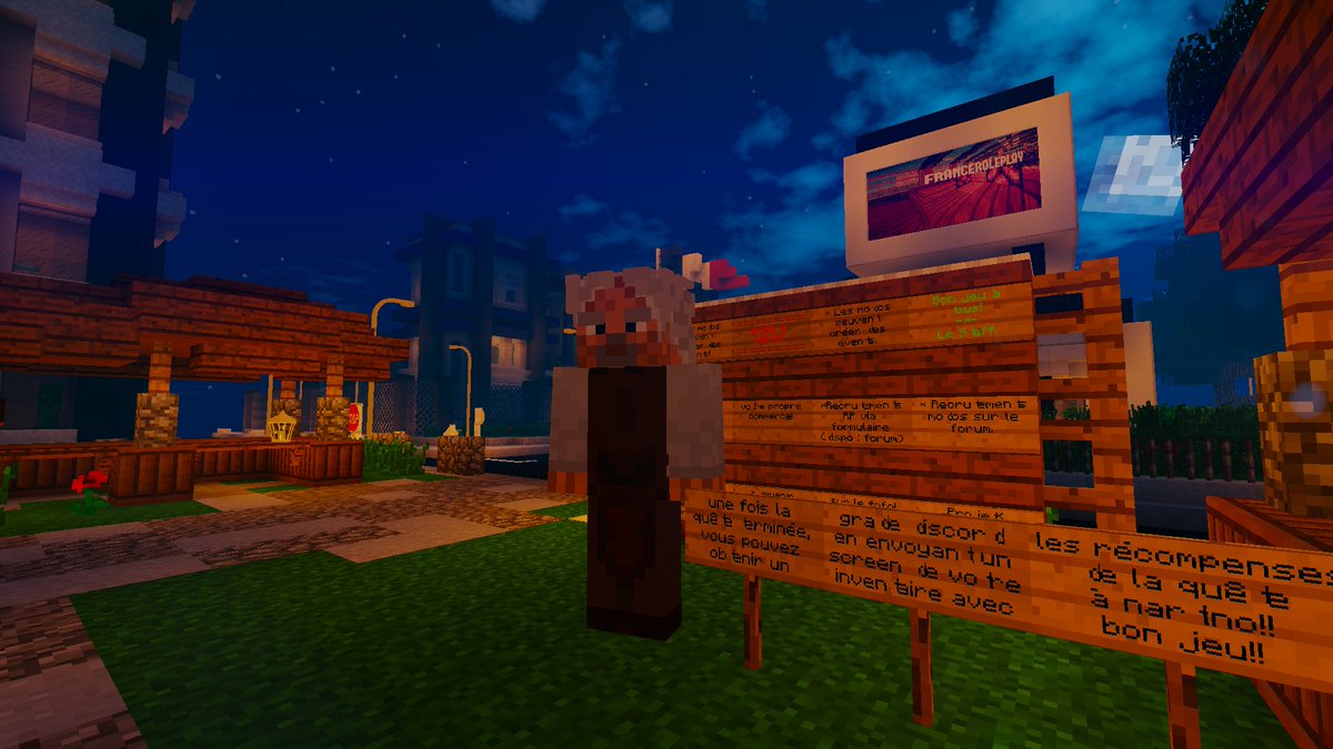 zdivision_mc's tweet photo. [QUÊTE TEMPORAIRE - HALLOWEEN] - Bonsoir! La nuit s'est installée sur FRP! Plus de jour, mais une nouvelle quête temporaire spécial #halloween! Avec à gagner, de l'argent + des petits items inédits + un GRADE DISCORD! Tout commence lorsque vous parlez avec le png au marché... https://t.co/6DCjZzw74z