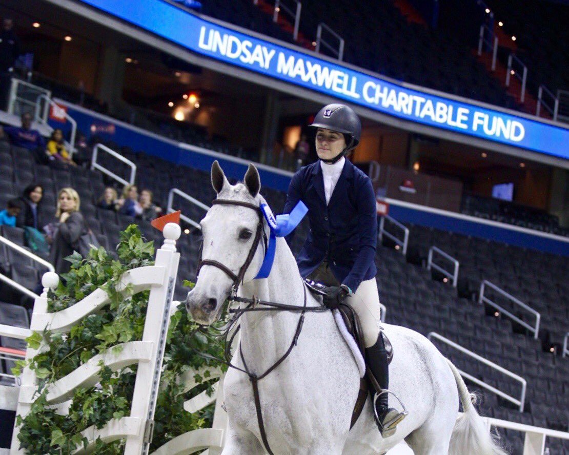 WIHS's tweet photo. Coco Fath and Class Action take the blue ribbon in the Jumper Phase of the #WIHS2018 Equitation Finals! https://t.co/T4YoGnMAzB