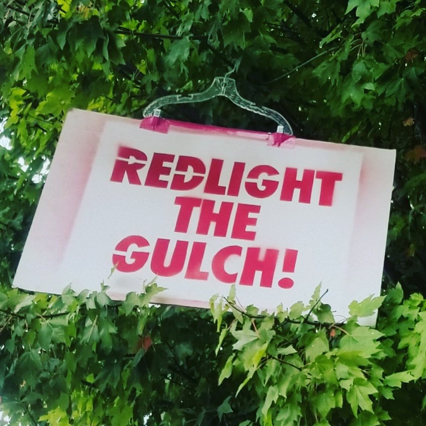 Spotting these #RedlightTheGulch signs all over #EastAtlantaVillage !