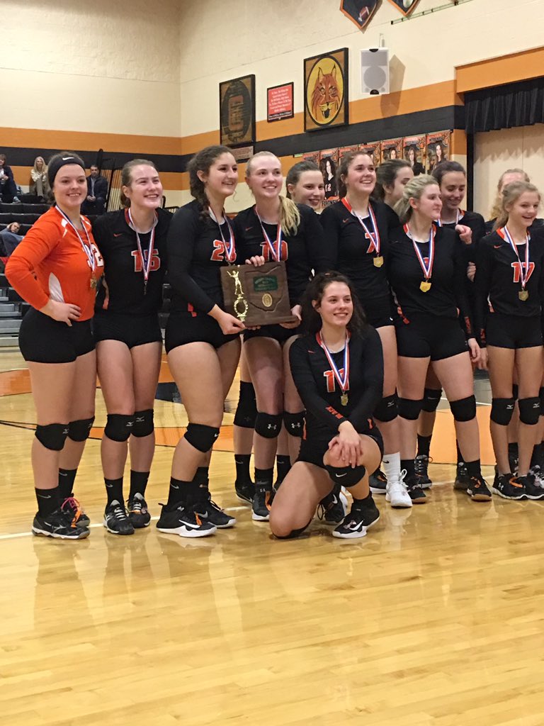 rchamby's tweet photo. @NJSHS_athletics OH Division IV District VB Champions!  Nobody may be able to shut them down except for #itstime #underdog #smallbutmighty https://t.co/p2mb7mQQ48
