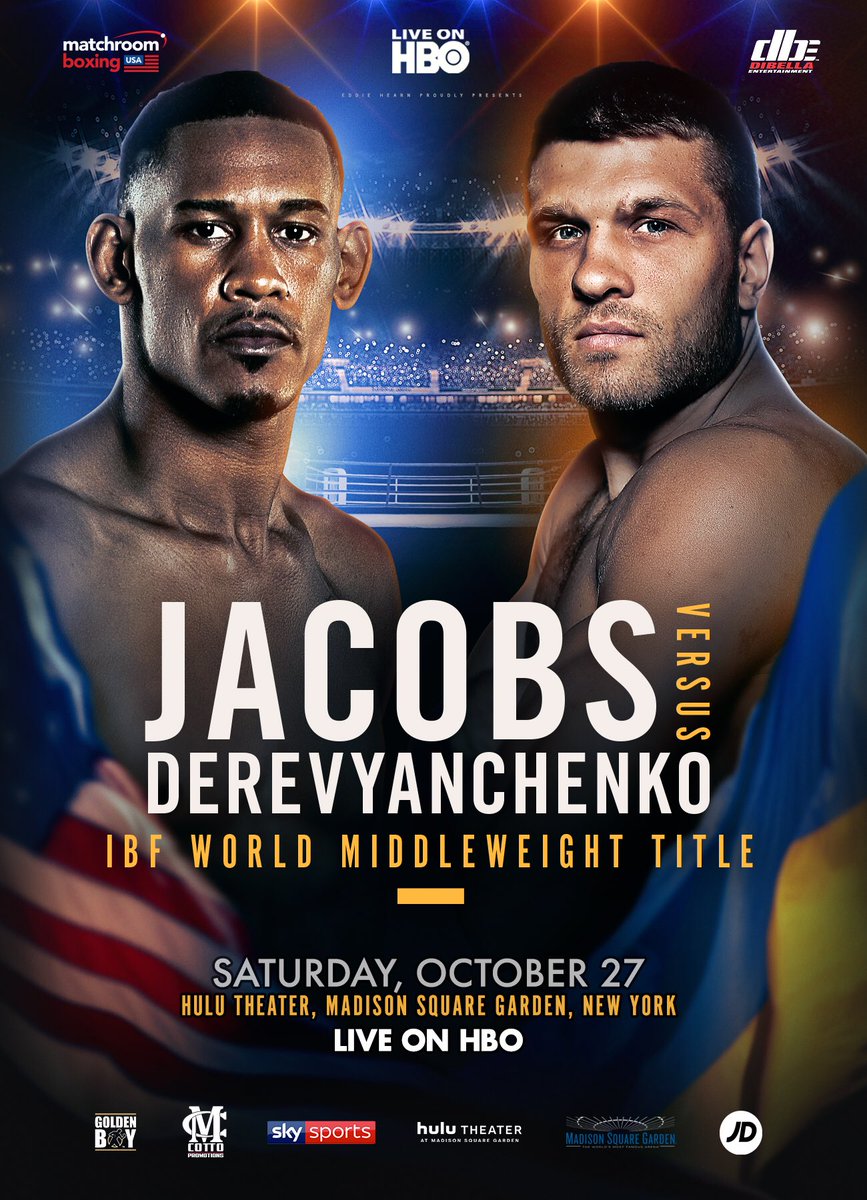 KnockoutPosters's tweet photo. Daniel Jacobs v Sergiy Derevyanchenko 🗽🇺🇸 #fightnight https://t.co/mLxDa89aye