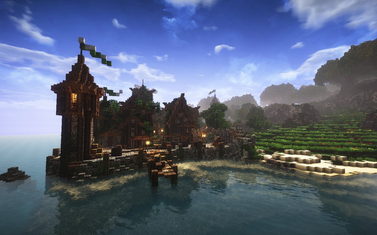 Triliton's tweet image. Skybox is now more visible. It has been updated to V.8 and V.8 for 1.13. Enjoy. #Minecraft @Minecraft #Glsl #Myshaders