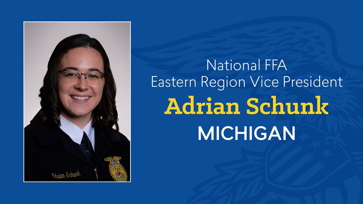 2018-19 National FFA Eastern Region Vice President: Adrian Schunk, Michigan

#FFAJustOne | <a href="/MichiganFFA/">Michigan FFA</a>