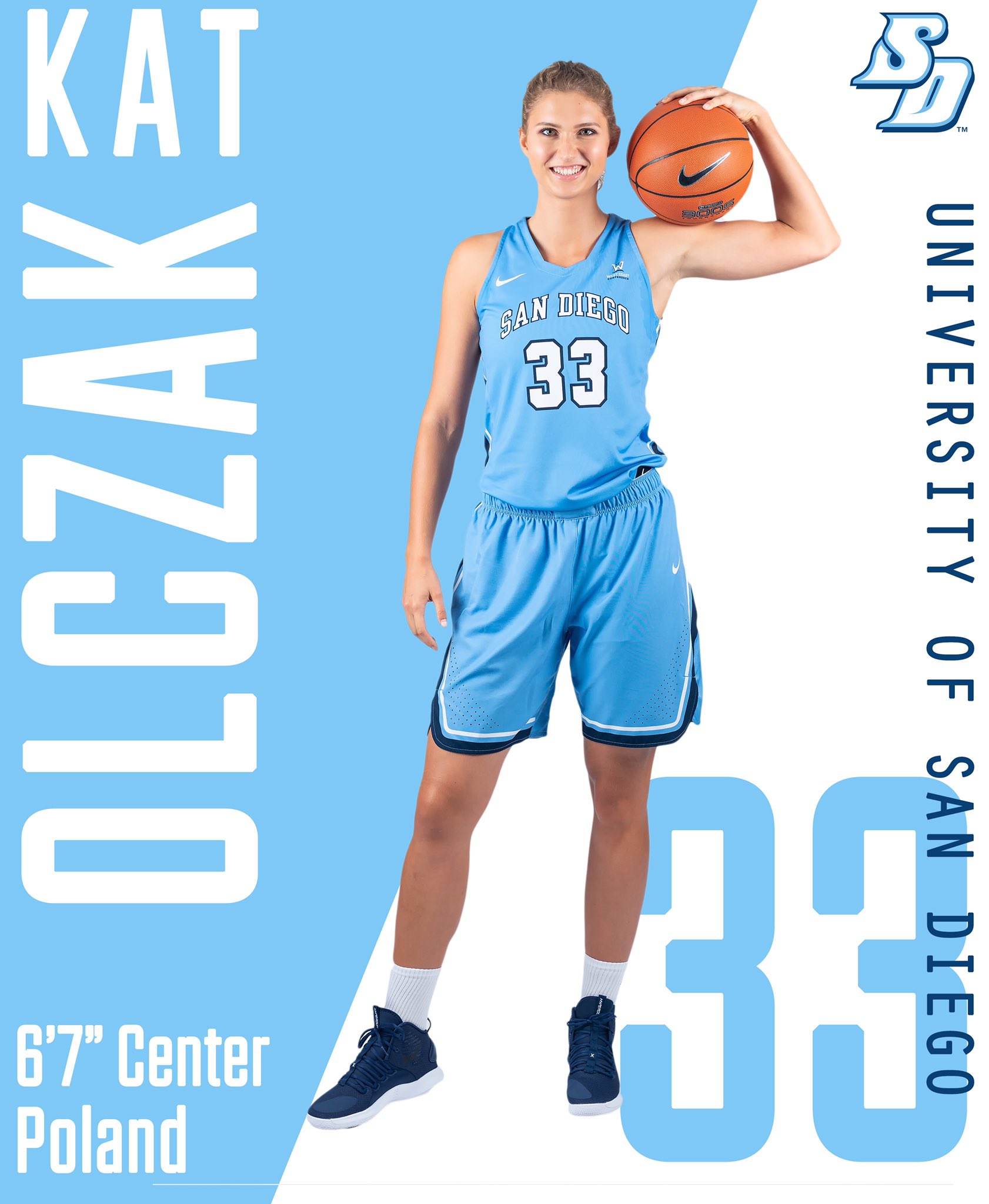 San Diego Women's Basketball on X: Our 15 Toreros in 15 days kicks off the  weekend with the tallest player on he squad, Jr. F, Kat! #GetToKnow Kat  she was once asked