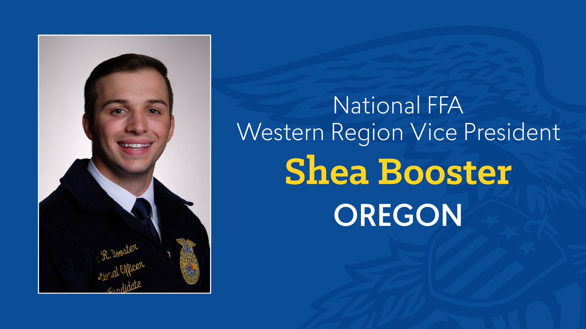2018-19 National FFA Western Region Vice President: Shea Booster, Oregon

#FFAJustOne | @OregonFFA
