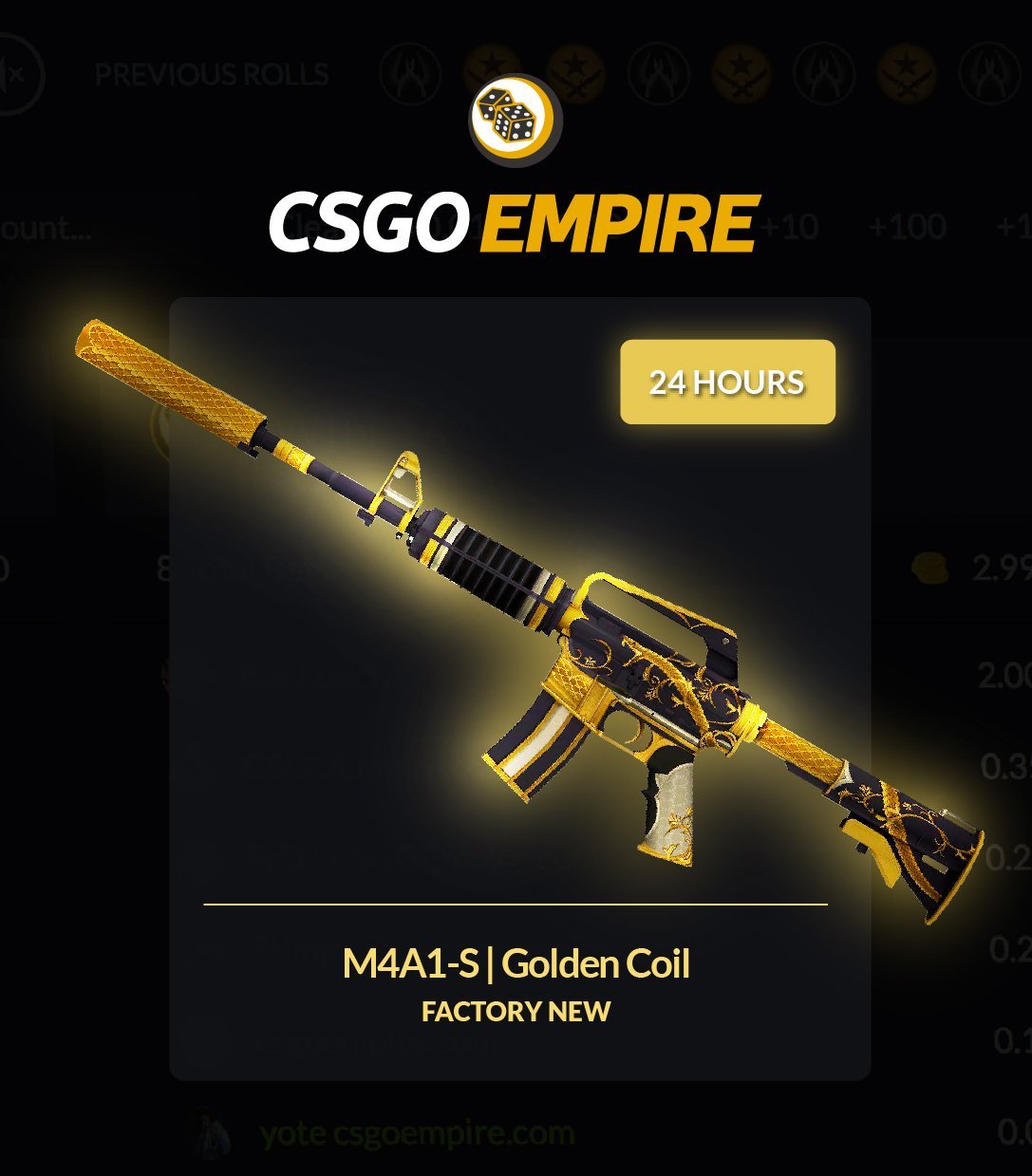 M4A1-S Golden Coil (FN) Giveaway. 