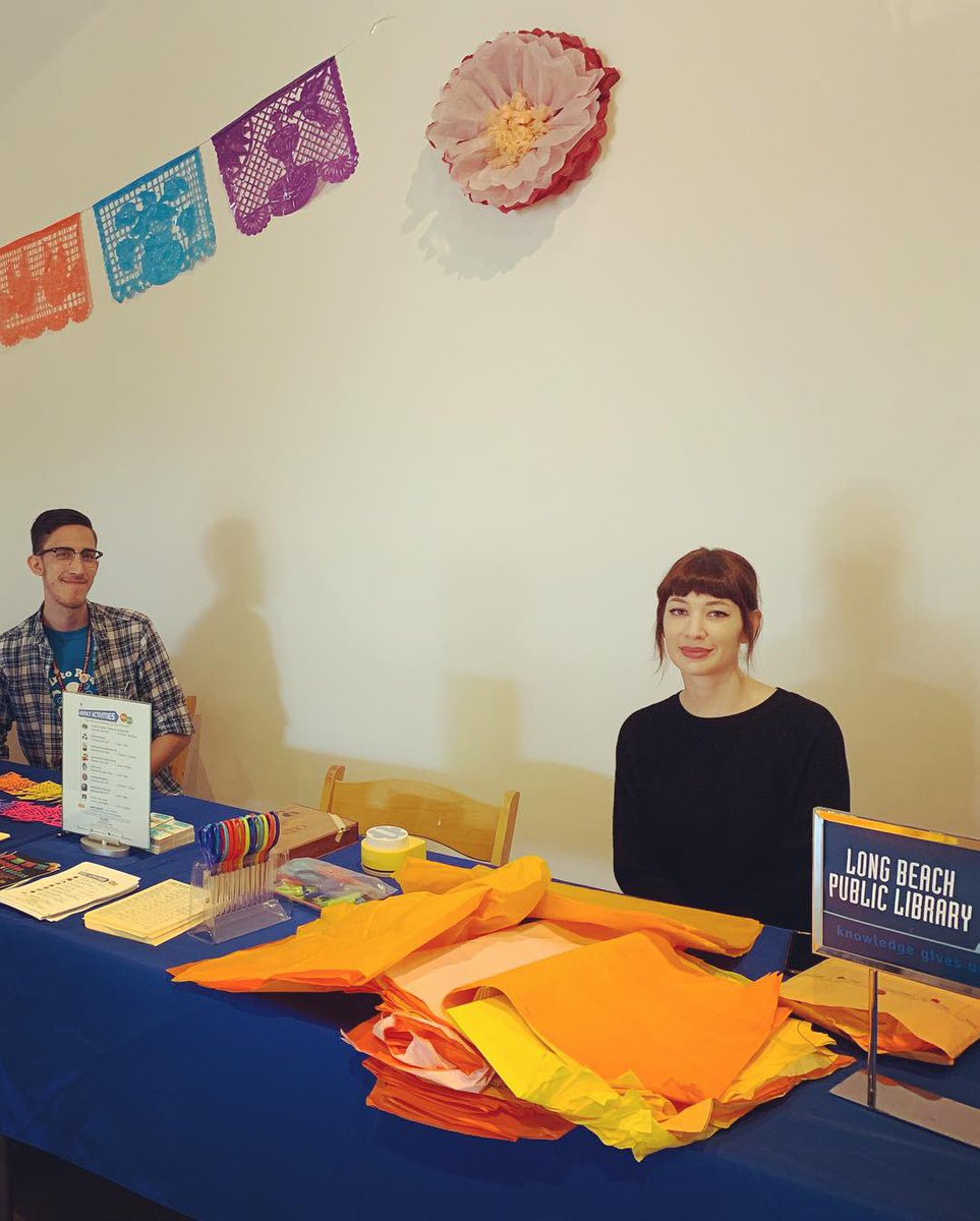 DJZibaZ's tweet image. I’m #DJZibaZ at #MOLAA today set-up next to the #LBCityLibrary table for #DayoftheDead #díademuertos! Come by, going until 5pm, free! 💀💐