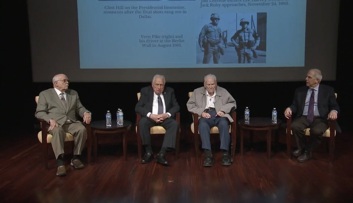 AVCupdate's tweet image. The #WitnesstoHistory Panel features veterans who were present for key moments in our nation's history, such as the assassination of President Kennedy &amp;amp; the attack on #PearlHabor. Watch the live stream here: bit.ly/2RlRr1L @ClintHill_SS #JimLeavelle #VernPike