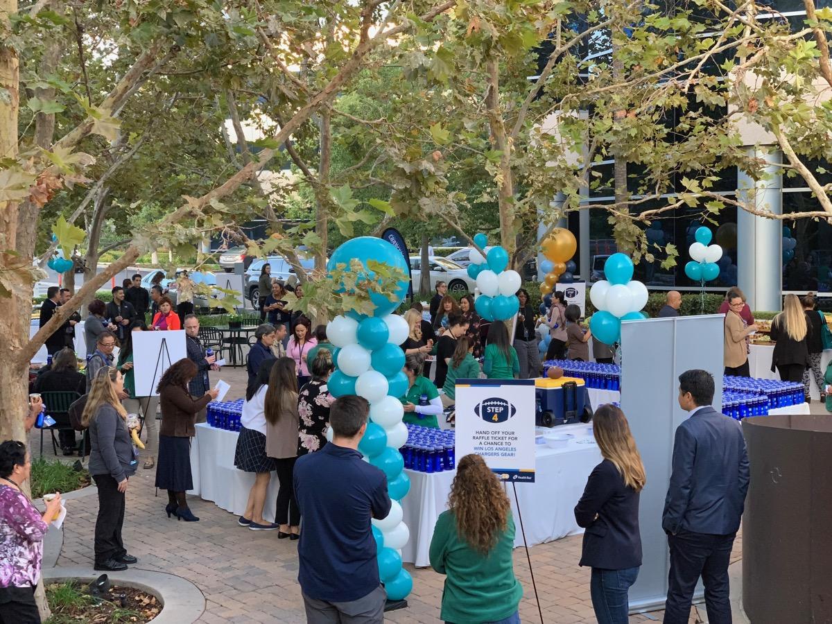 HealthNet's tweet photo. The @Chargers stopped by our offices this week to kick-off our @nflplay60 partnership. https://t.co/uDHZyTD2CB