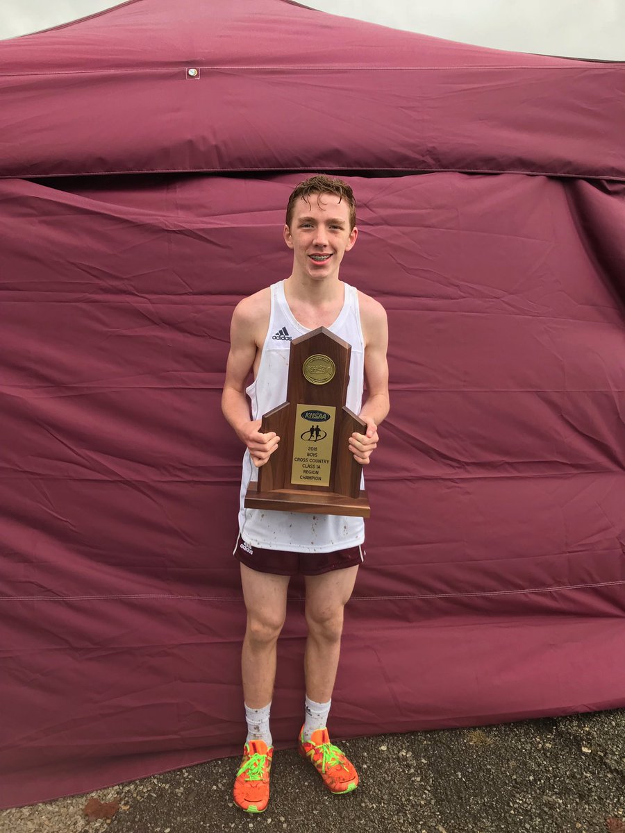 KEATHLEY DOES IT. The 8th grader from Pikeville takes the individual title which helps give Pikeville the edge over Bath Co. 30-34. Booher &amp; Lin get on the podium as well, finishing 4th &amp; 6th respectively. #BackToBack #HailPikeville