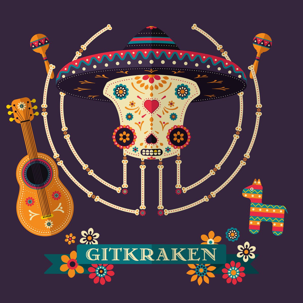 GitKraken's tweet image. ⏰ Don&apos;t miss out on the opportunity to download this #free limited edition wallpaper from our store!  #DiaDeMuertos #GitGloing  👉  gitkraken.com/store