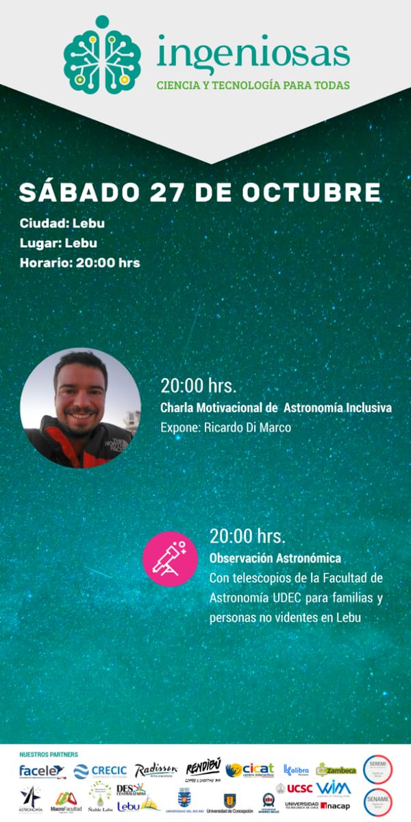 MujeresBioBio's tweet photo. Ciencia y Tecnología para Todas en Lebu, hoy a las 20:00 hrs.
@pilypardo https://t.co/pzwWRXRZNb