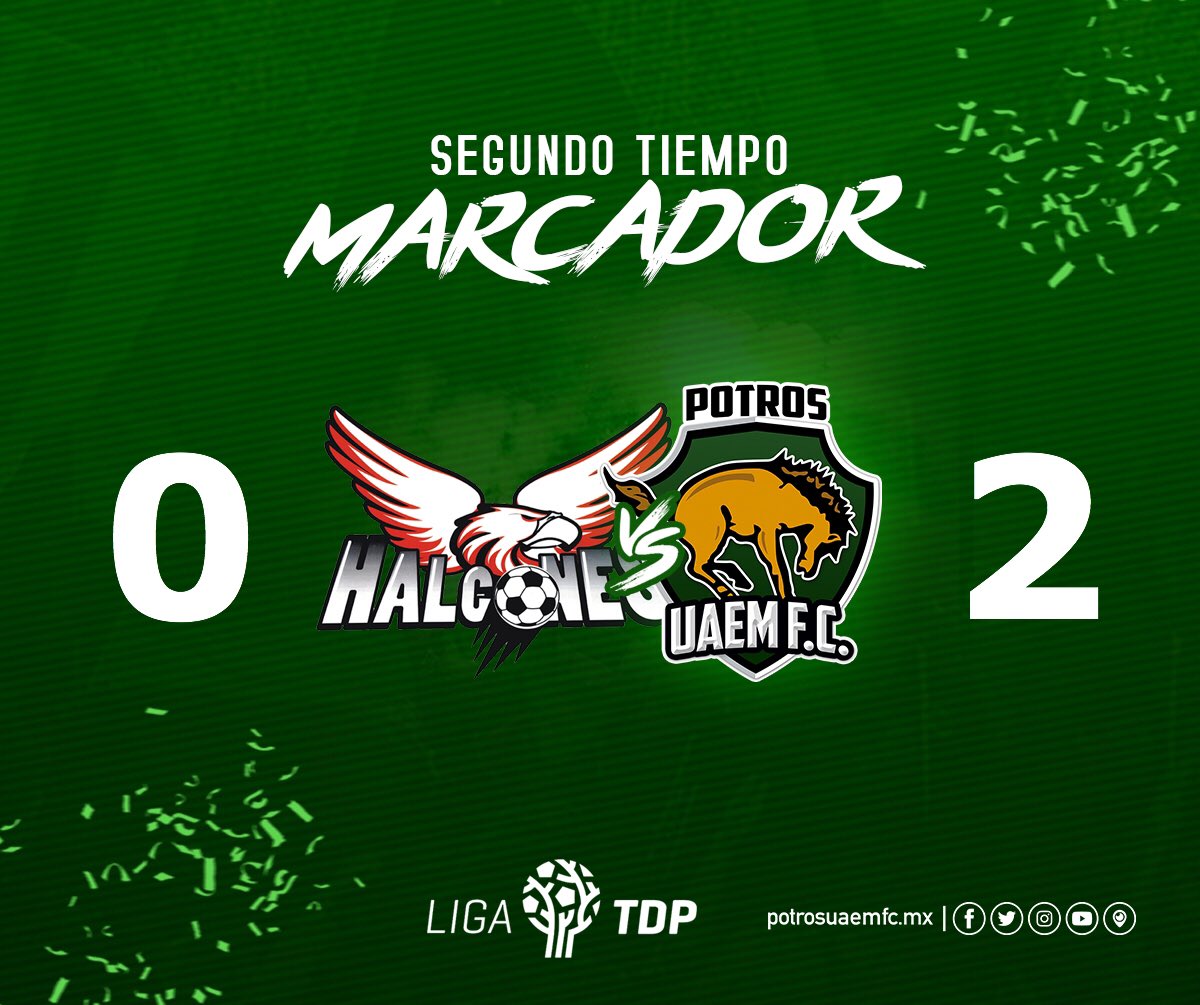 PotrosUAEMFC's tweet photo. 🦅🆚🐴 | ⏱90’

¡Nos llevamos los tres puntos¡ 💪🏼😎💚💛

Con anotaciones de Daniel Tadeo (P) y Fernando García, nuestros #Potros3ra consiguen la victoria de visita ante #ClubHalcones.

#SomosPotros #UnidosSomosIndomables👊🏼 https://t.co/eAbe2esGpM