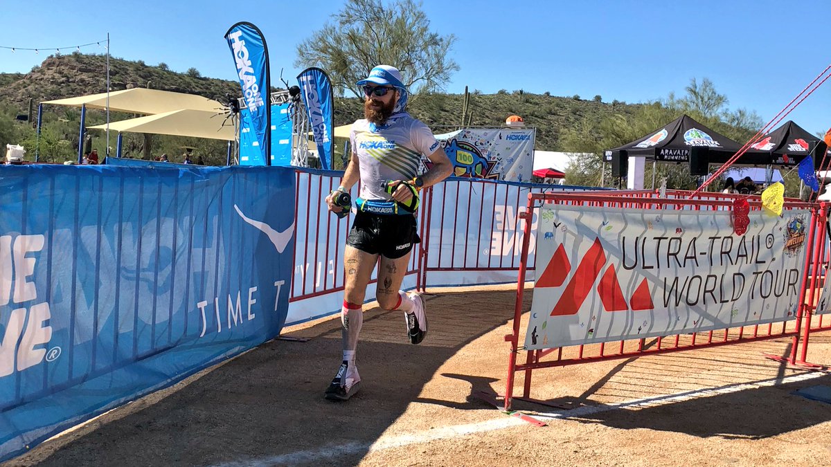JavelinaJundred's tweet photo. Our overall leader in the 100 mile, @preaganrunning is flying! Finishing loop 2 in 5:11:08
@HOKAONEONE #JJ100 https://t.co/LgxZPzX99l