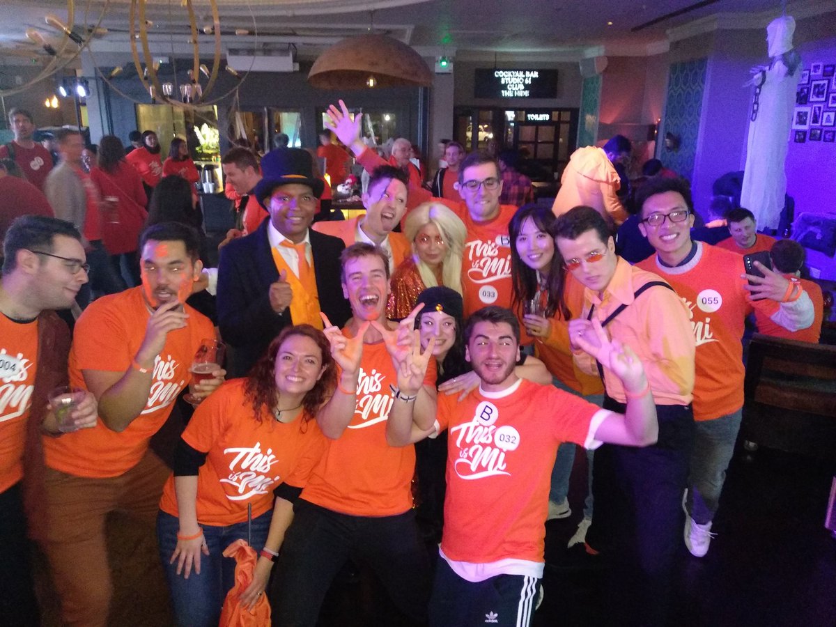 wallashc's tweet photo. B-Team, the winners, with all the crew that made this possible. This is awesome guys, let's keep rising money for @RightToPlay_UK 

The party gone wild 
@righttoplay_uk
@xiaomiuk_
#thisismi
#Paintmiorange
#teamBwin4eva https://t.co/awUDYer19h https://t.co/LgaYcWfcy8