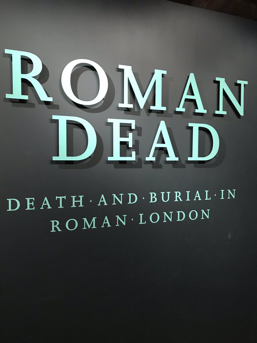 Laura3Young's tweet photo. Trekked across London specially this afternoon to make sure I saw this exhibition before it finished. Well worth a trip! @MuseumofLondon #RomanDead #iloveclassics https://t.co/nsAAbttCVa