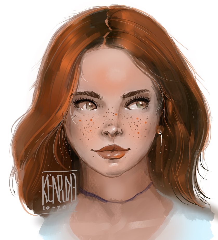 KensukeArt's tweet photo. From yesterday’s #livesketch. Thanks for everyone who stopped by - I hope it was helpful 🎃. #kensukeart #kensukeokabayashi #instagramlive #livesketching #clipstudiopaint #drawinglive #brooklynartist #girlportrait #redhead #illustration #illustrator #inktober #inktober2018 https://t.co/fXSmldc99c