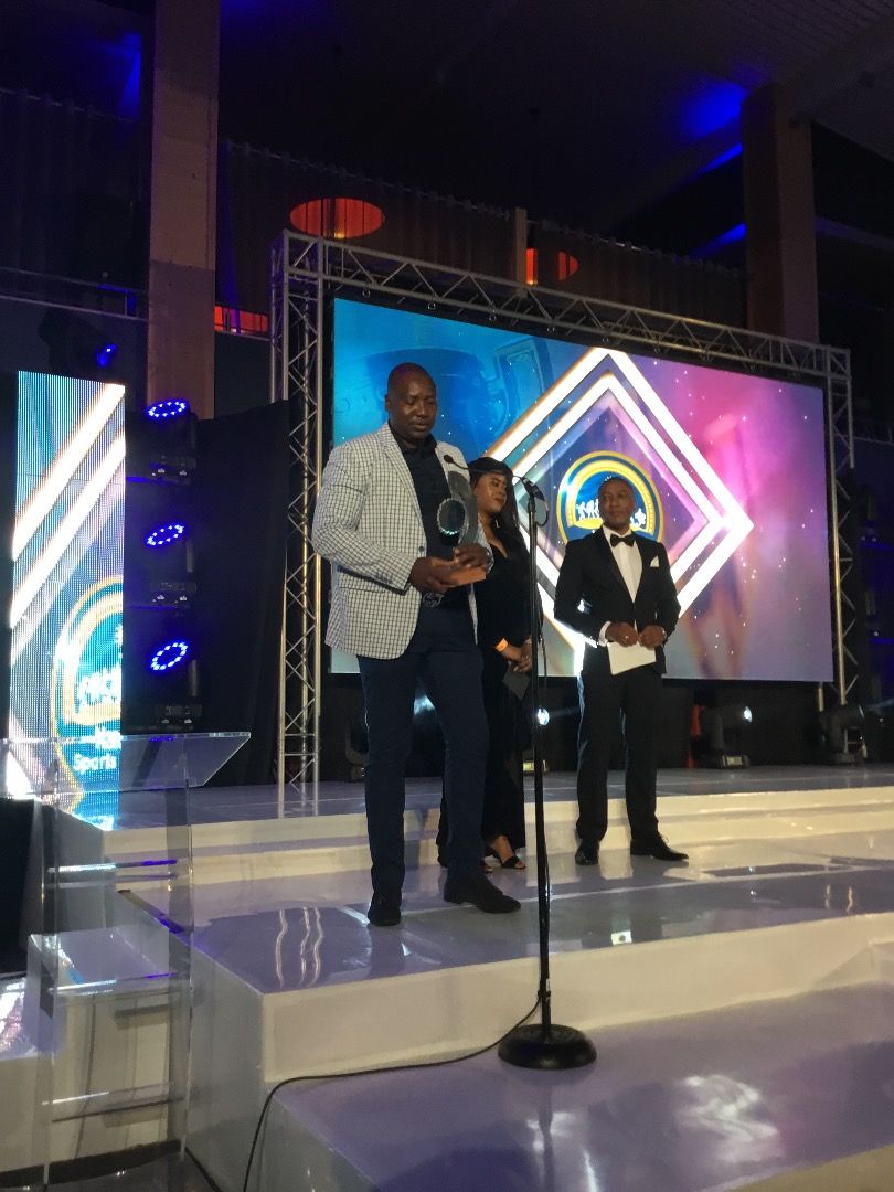 TheNamibian's tweet photo. #NamSportsAwards #Nasa2018 Namdia coach of the year award went to Tobias Nashilongo. https://t.co/DOhDQz3rVR