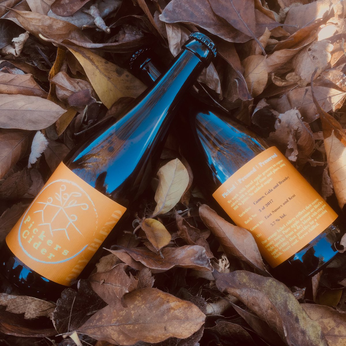 pickerscider's tweet photo. Celebrating the change in the seasons with a new taste and a new look... Pickers Cider goes dry. #garage #cider #justjuice #nosugar #nosillyness https://t.co/IOi23LUa26