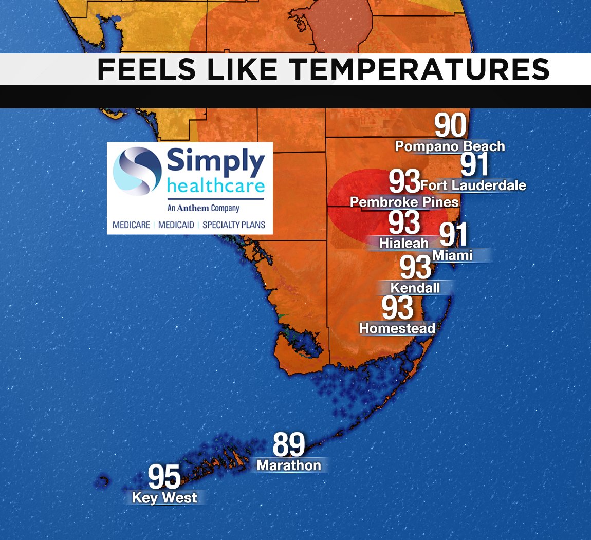 It's 3PM! Check out the heat index. #BROWARD #MIAMIDADE #FLKEYS Presented by Simply Healthcare https://t.co/Qvq94dHxbw