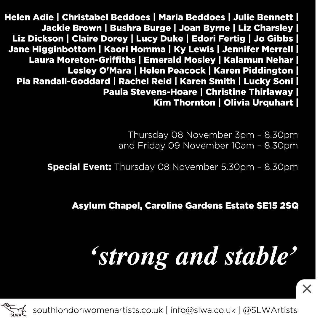 SLWArtists's tweet photo. Hope you can come on November 8th or 9th. Please RT! @dulwichonview @peckhampeculiar https://t.co/1GSet70svs
