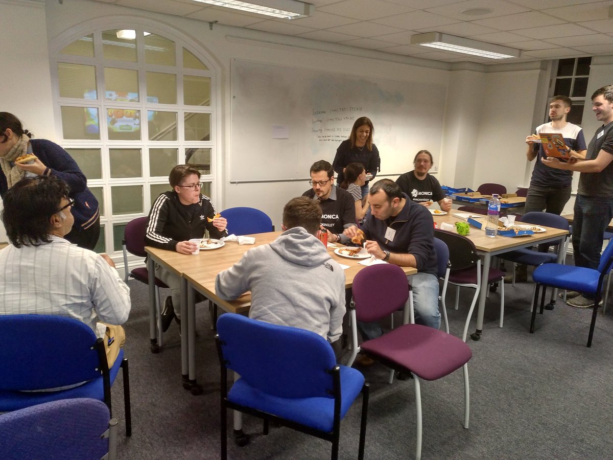 IotTribe's tweet photo. Pizzas for dinner were #hacking delicious, as much as the solutions that the teams are presenting tomorrow to our judges. Last night to #hack!! #hackingley https://t.co/wyLUUkS5uV