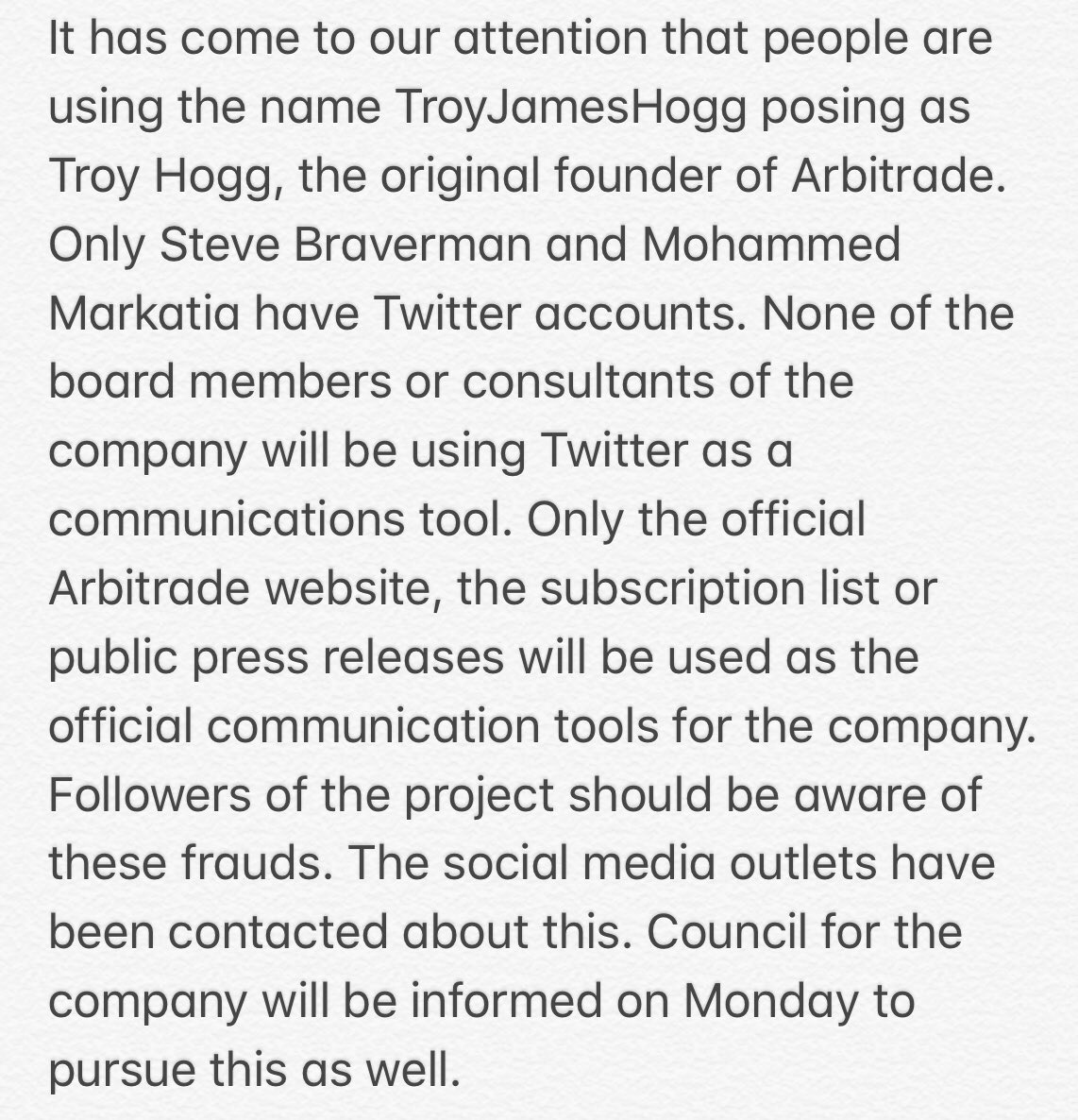 Arbitrade Exchange | Official tweet media