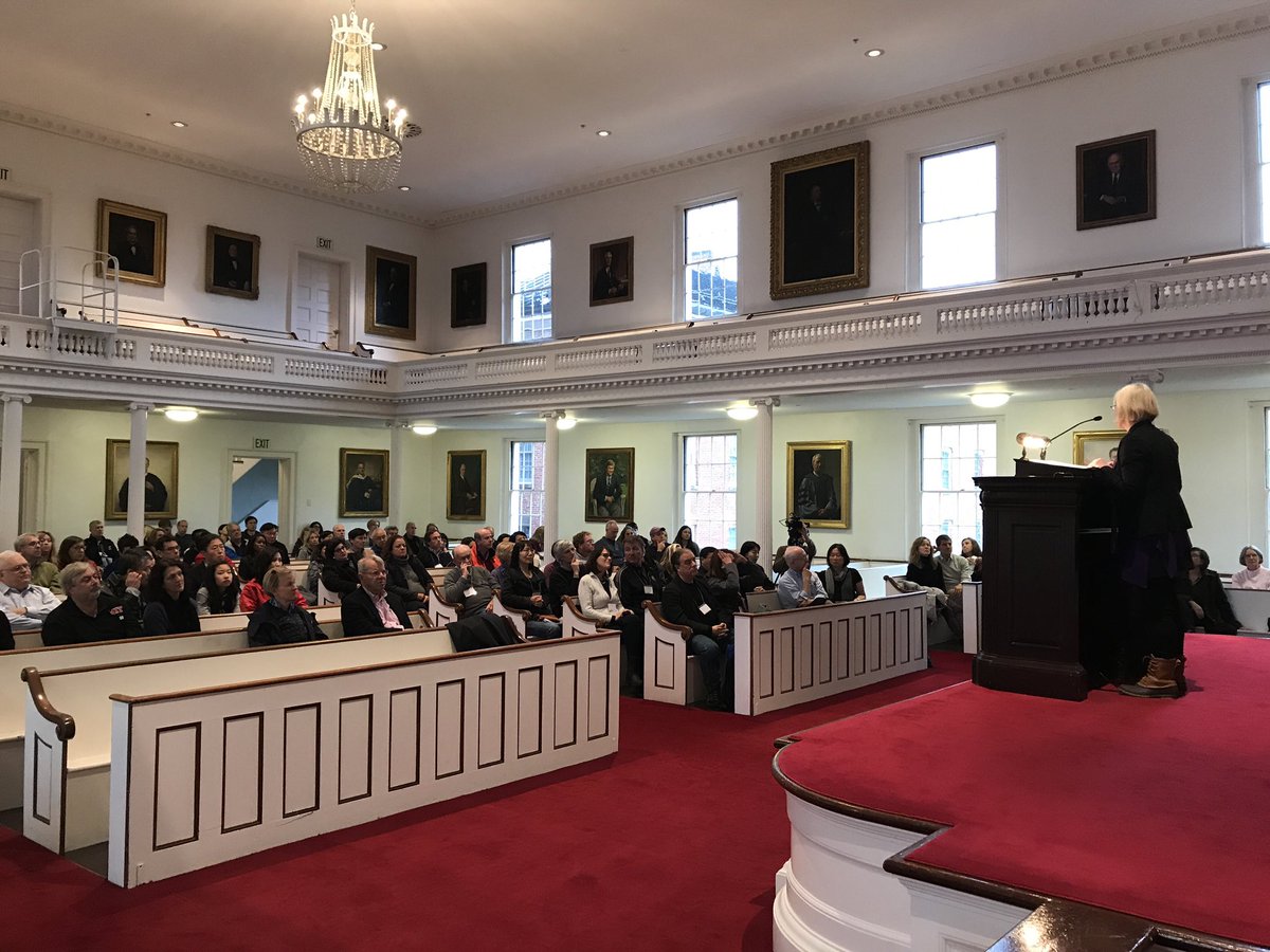 AmherstCollege's tweet photo. Dean of the Faculty Catherine Epstein tells families about transformations and innovations on campus in support of academics and residential life. #AmherstFamily https://t.co/Mtm8l64xkU
