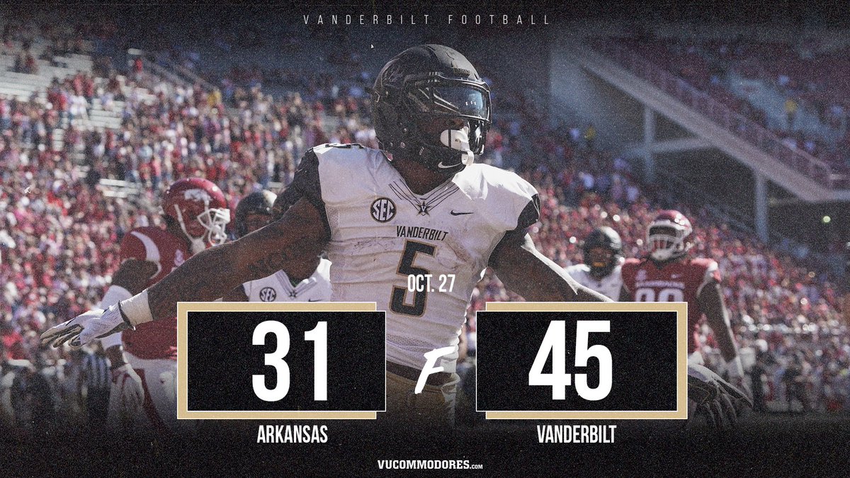 VandyFootball's tweet photo. That'll do it from Fayetteville!

Vanderbilt grabs the road W.

#AnchorDown | #RTI https://t.co/R7oSxPvdfv