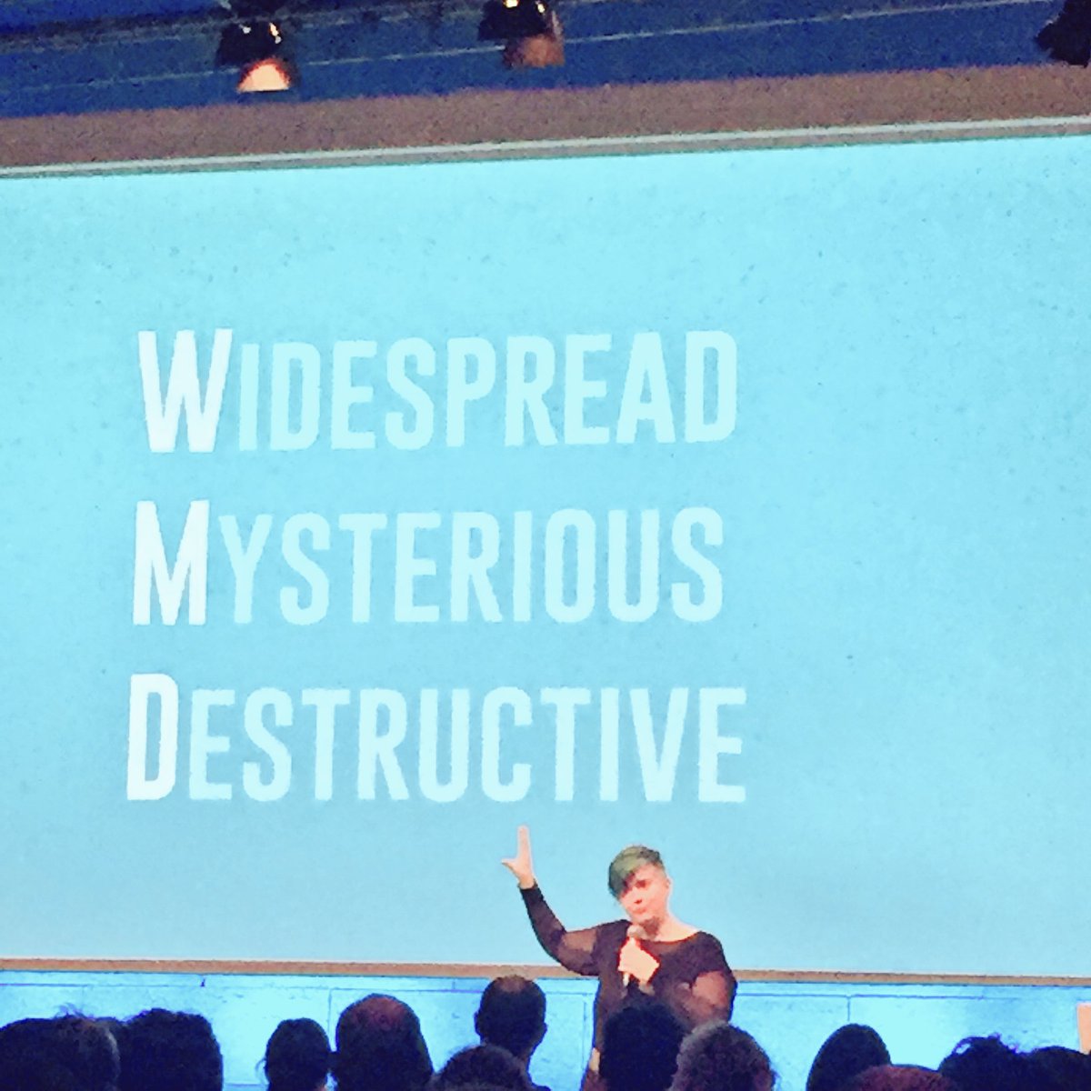 ANDfestival's tweet photo. Another mind bending evening of talks @the_influencers of algorithmic bias, weird internet and digital colonialism with @mathbabedotorg @lifewinning @morehshin #influ2018 https://t.co/LP92yFHi77