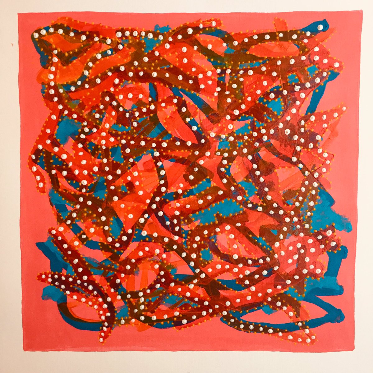 MartinStretton's tweet image. Pink Sunset (2018) 
Acrylic on paper 12” x 12”
#art #painting