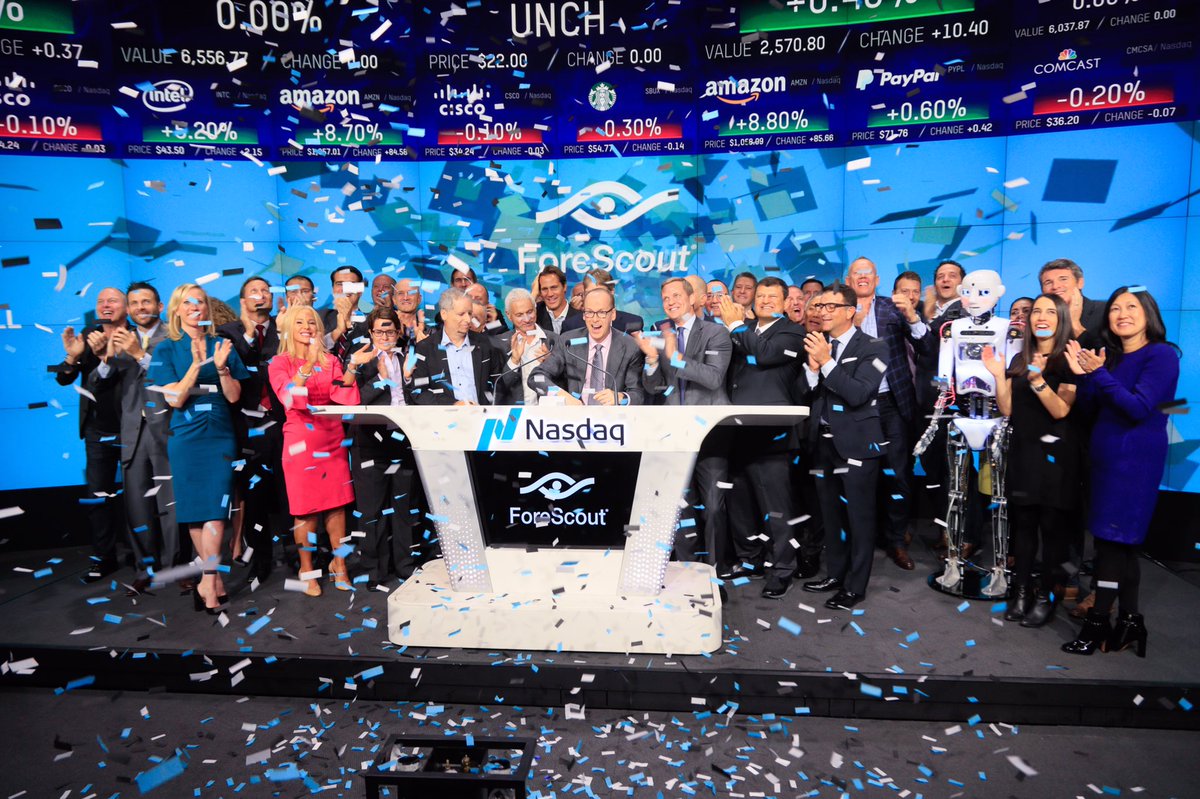 Exactly 365 days ago <a href="/ForeScout/">Forescout</a> became a publicly traded company. So proud to work with this amazing team and thank you to <a href="/Nasdaq/">Nasdaq</a> for being an incredible partner.