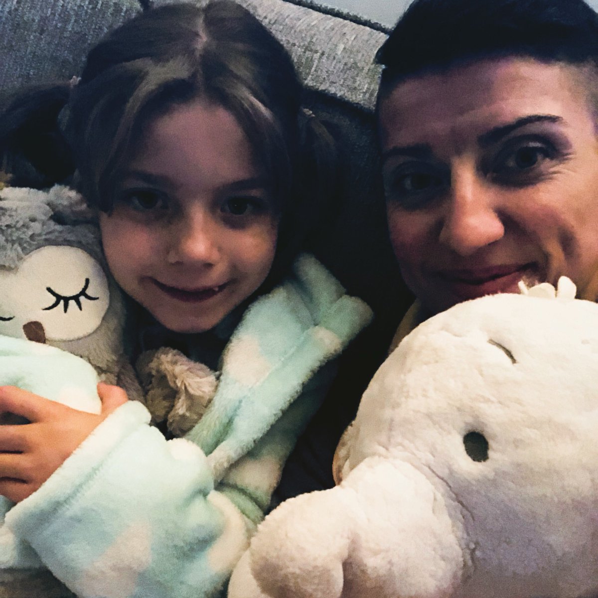 littlemisswoww's tweet image. The boy is away working hard for his family.... so we are snuggled up enjoying some girl time! 💜 #mummyandruby