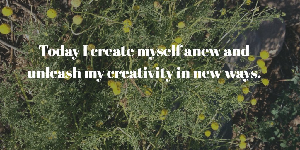 stradartz's tweet image. Today I create myself anew and unleash my creativity in new ways.