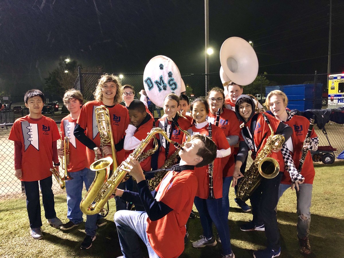 jenney_merritt's tweet image. Panthers and Patriots 2018: success! Thank you @BobJonesHSBand for always welcoming @WeAreDMSBand with open arms. My 8th graders are so fortunate to have this experience! Madison City fine arts sure do have it going on! 💙🎵♥️🐾#PanthersandPatriots #mcslearn #mcsconnect #dmslearn