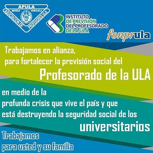 ippinforma's tweet photo. #APULA #IPP-ULA #FONPRULA
#Trabajamos en #alianza, para fortalecer la #previsión #social del #Profesorado de la #ULA en medio de la profunda #crisis que vive el #país y que está destruyendo la #seguridad #social de los #universitarios
#Trabajamos para #usted y su #familia https://t.co/l7DMwddqqg